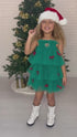 Penelope Christmas Tree Tulle Dress – Green Holiday Layered Dress 12M-14